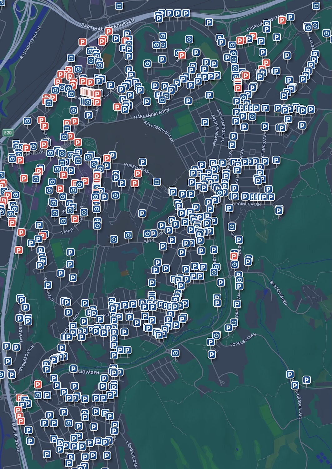 Map of Gothenburg, east